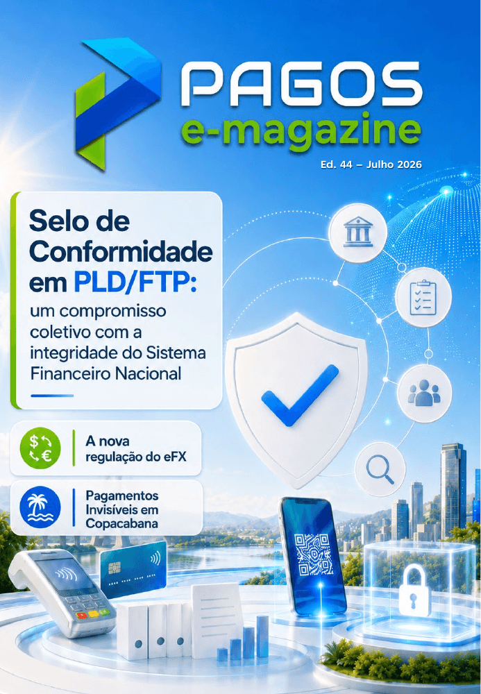 Capa da PAGOS eMagazine 44 — Julho de 2026
