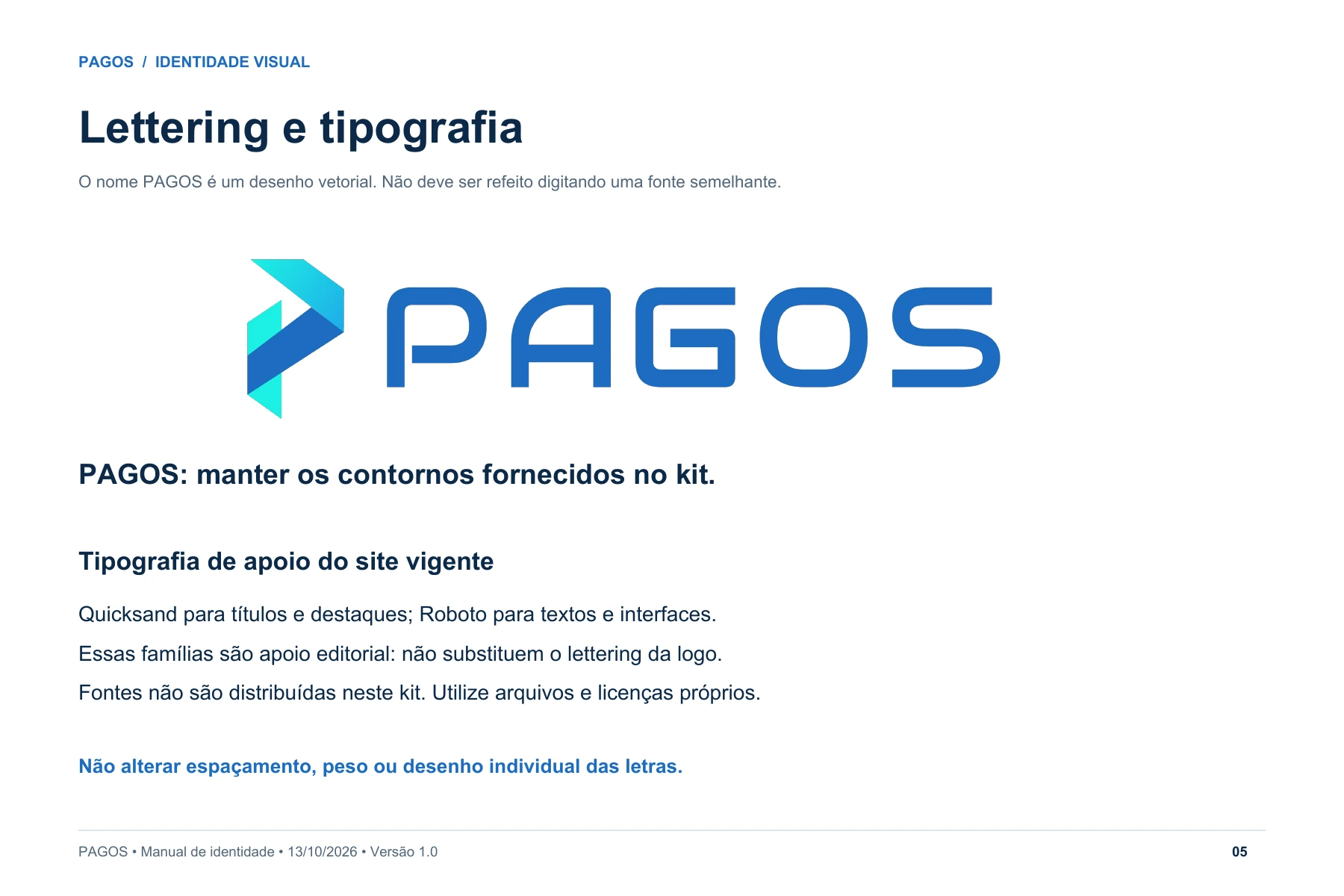 Página 5: Lettering e tipografia